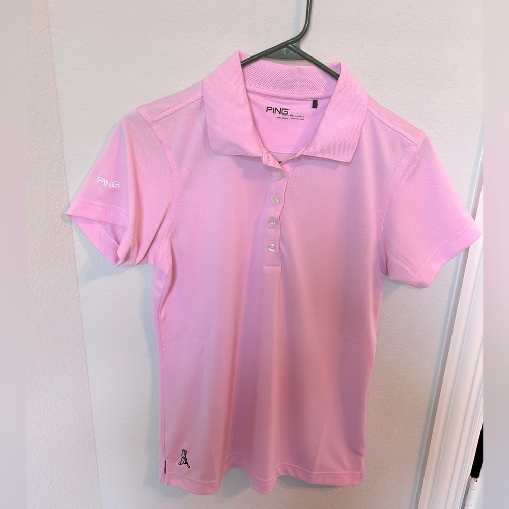 Ping performance women pink golf polo shirt, sz S/P, NWOT, breathable fabric